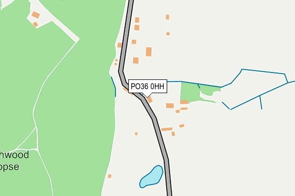 PO36 0HH map - OS OpenMap – Local (Ordnance Survey) PO36 0HH map - OS OpenMap – Local (Ordnance Survey)