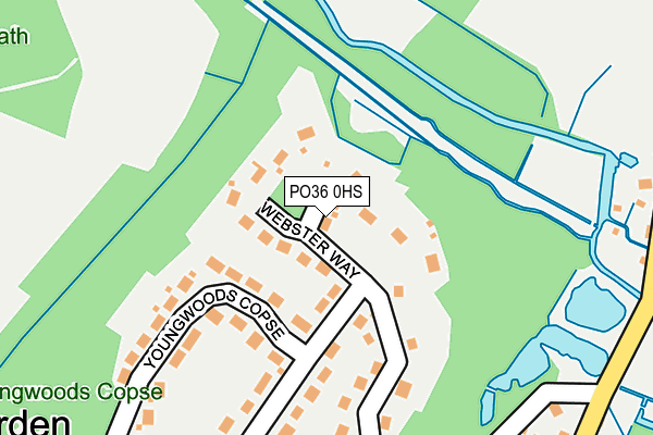 PO36 0HS map - OS OpenMap – Local (Ordnance Survey) PO36 0HS map - OS OpenMap – Local (Ordnance Survey)