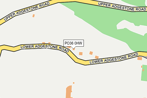 PO36 0HW map - OS OpenMap – Local (Ordnance Survey) PO36 0HW map - OS OpenMap – Local (Ordnance Survey)