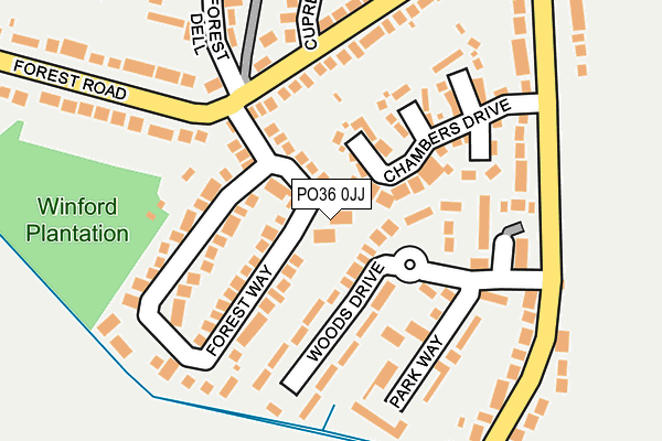 PO36 0JJ map - OS OpenMap – Local (Ordnance Survey) PO36 0JJ map - OS OpenMap – Local (Ordnance Survey)
