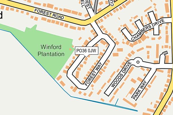 PO36 0JW map - OS OpenMap – Local (Ordnance Survey) PO36 0JW map - OS OpenMap – Local (Ordnance Survey)