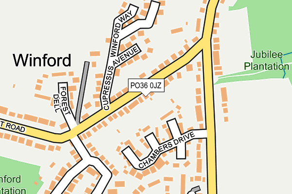 PO36 0JZ map - OS OpenMap – Local (Ordnance Survey) PO36 0JZ map - OS OpenMap – Local (Ordnance Survey)