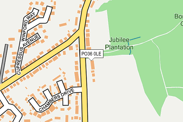 PO36 0LE map - OS OpenMap – Local (Ordnance Survey) PO36 0LE map - OS OpenMap – Local (Ordnance Survey)