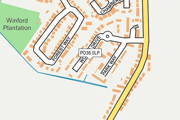 PO36 0LP map - OS OpenMap – Local (Ordnance Survey) PO36 0LP map - OS OpenMap – Local (Ordnance Survey)