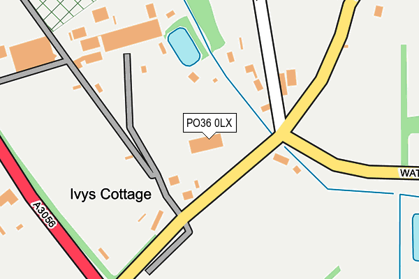 PO36 0LX map - OS OpenMap – Local (Ordnance Survey) PO36 0LX map - OS OpenMap – Local (Ordnance Survey)
