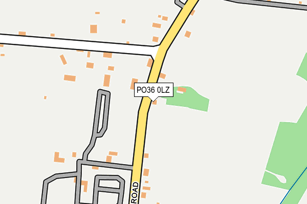 PO36 0LZ map - OS OpenMap – Local (Ordnance Survey)