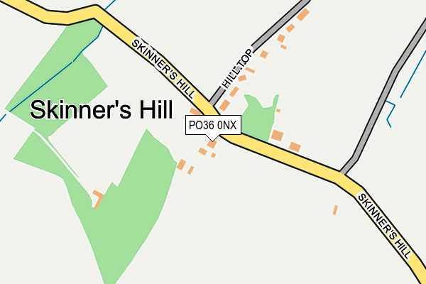 PO36 0NX map - OS OpenMap – Local (Ordnance Survey) PO36 0NX map - OS OpenMap – Local (Ordnance Survey)