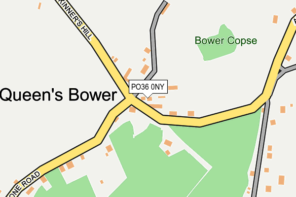 PO36 0NY map - OS OpenMap – Local (Ordnance Survey) PO36 0NY map - OS OpenMap – Local (Ordnance Survey)