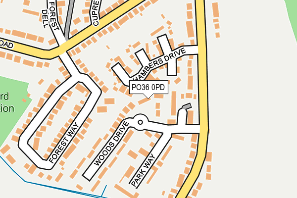 PO36 0PD map - OS OpenMap – Local (Ordnance Survey) PO36 0PD map - OS OpenMap – Local (Ordnance Survey)