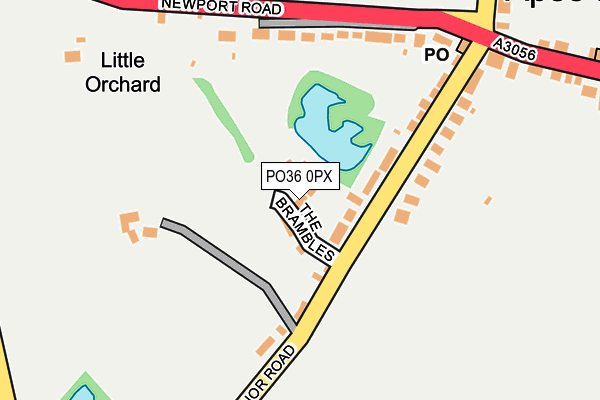 PO36 0PX map - OS OpenMap – Local (Ordnance Survey) PO36 0PX map - OS OpenMap – Local (Ordnance Survey)