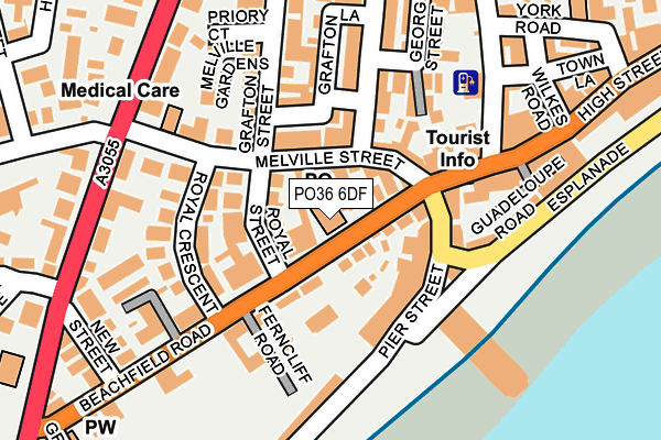 PO36 6DF map - OS OpenMap – Local (Ordnance Survey) PO36 6DF map - OS OpenMap – Local (Ordnance Survey)