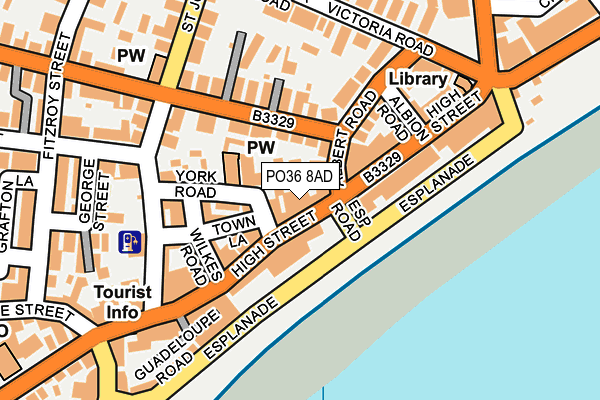 PO36 8AD map - OS OpenMap – Local (Ordnance Survey) PO36 8AD map - OS OpenMap – Local (Ordnance Survey)