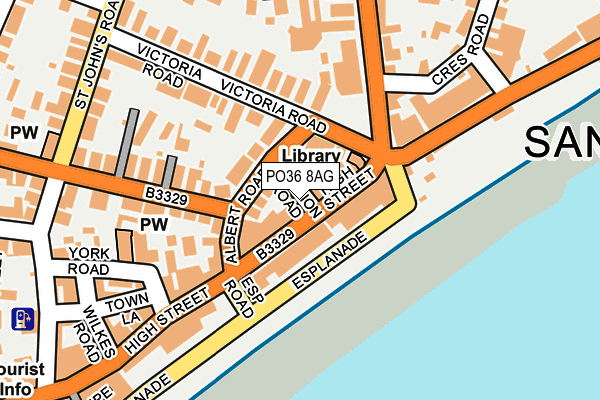 PO36 8AG map - OS OpenMap – Local (Ordnance Survey) PO36 8AG map - OS OpenMap – Local (Ordnance Survey)