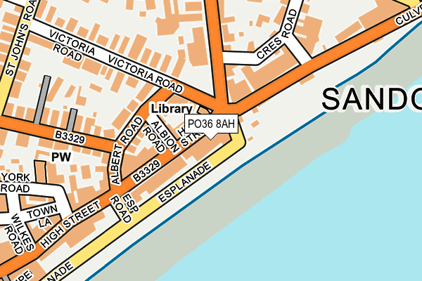 PO36 8AH map - OS OpenMap – Local (Ordnance Survey) PO36 8AH map - OS OpenMap – Local (Ordnance Survey)