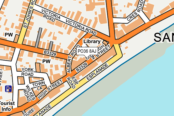PO36 8AJ map - OS OpenMap – Local (Ordnance Survey) PO36 8AJ map - OS OpenMap – Local (Ordnance Survey)