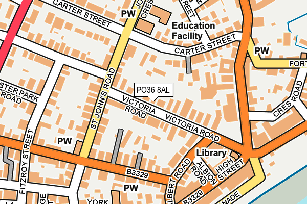 PO36 8AL map - OS OpenMap – Local (Ordnance Survey) PO36 8AL map - OS OpenMap – Local (Ordnance Survey)