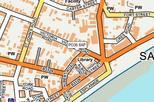 PO36 8AP map - OS OpenMap – Local (Ordnance Survey) PO36 8AP map - OS OpenMap – Local (Ordnance Survey)