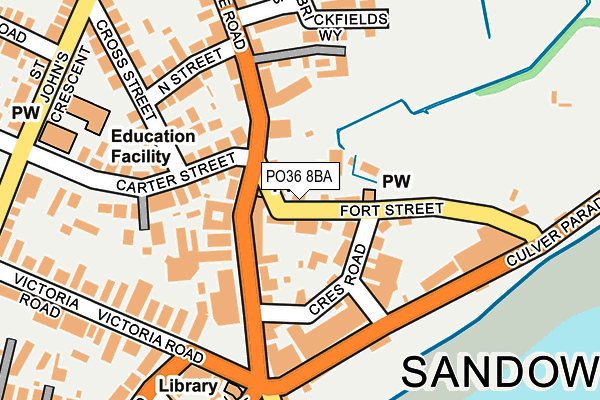 PO36 8BA map - OS OpenMap – Local (Ordnance Survey) PO36 8BA map - OS OpenMap – Local (Ordnance Survey)