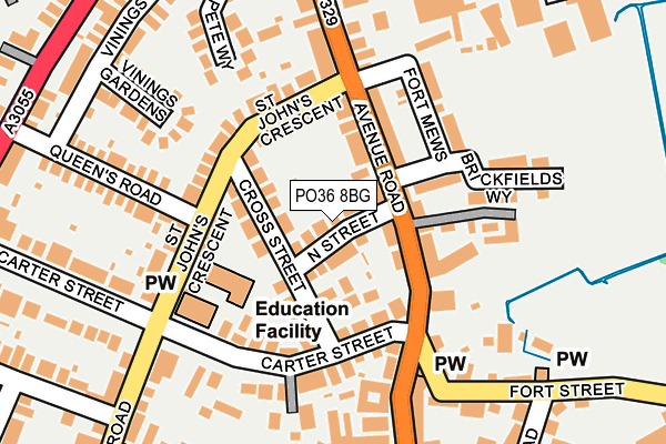 PO36 8BG map - OS OpenMap – Local (Ordnance Survey) PO36 8BG map - OS OpenMap – Local (Ordnance Survey)