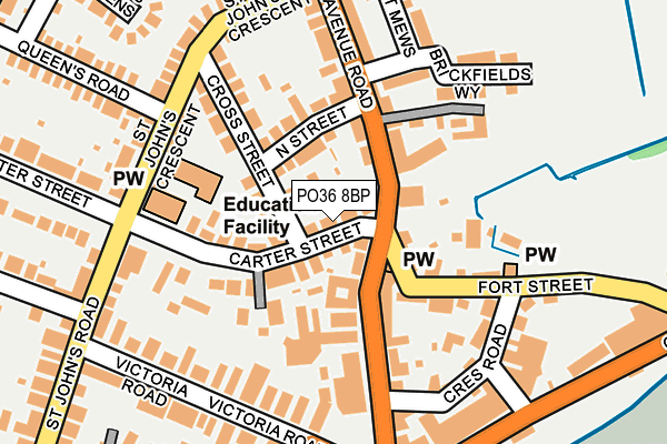PO36 8BP map - OS OpenMap – Local (Ordnance Survey) PO36 8BP map - OS OpenMap – Local (Ordnance Survey)