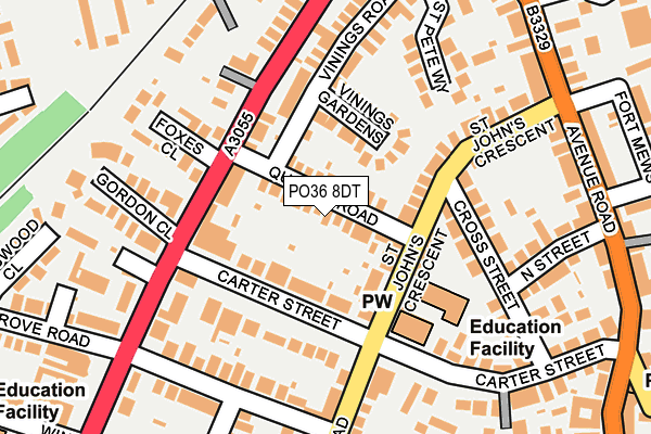 PO36 8DT map - OS OpenMap – Local (Ordnance Survey) PO36 8DT map - OS OpenMap – Local (Ordnance Survey)