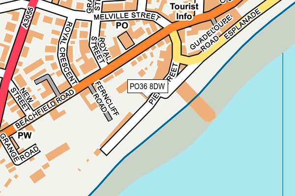 PO36 8DW map - OS OpenMap – Local (Ordnance Survey) PO36 8DW map - OS OpenMap – Local (Ordnance Survey)