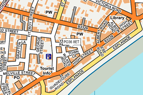 PO36 8ET map - OS OpenMap – Local (Ordnance Survey) PO36 8ET map - OS OpenMap – Local (Ordnance Survey)