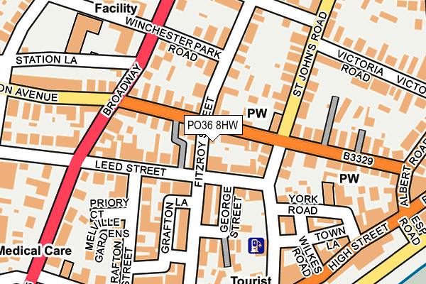 PO36 8HW map - OS OpenMap – Local (Ordnance Survey) PO36 8HW map - OS OpenMap – Local (Ordnance Survey)