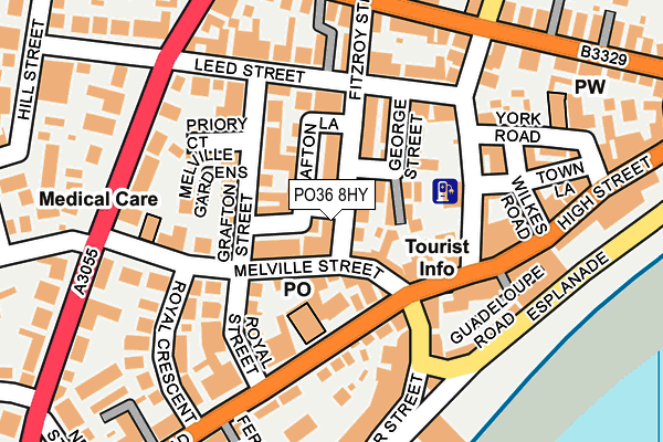 PO36 8HY map - OS OpenMap – Local (Ordnance Survey) PO36 8HY map - OS OpenMap – Local (Ordnance Survey)