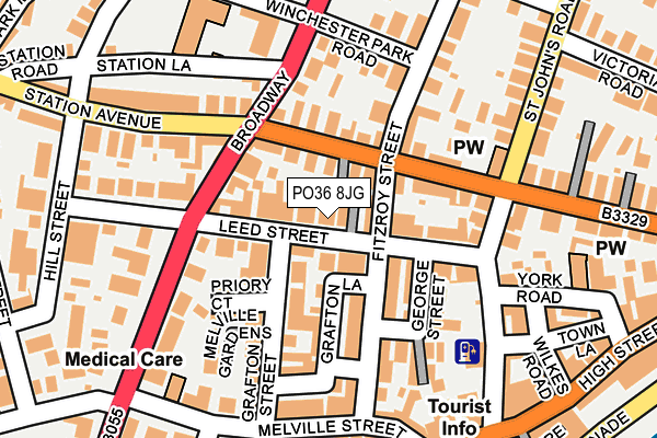 PO36 8JG map - OS OpenMap – Local (Ordnance Survey) PO36 8JG map - OS OpenMap – Local (Ordnance Survey)