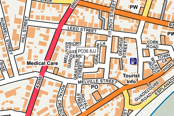 PO36 8JJ map - OS OpenMap – Local (Ordnance Survey) PO36 8JJ map - OS OpenMap – Local (Ordnance Survey)