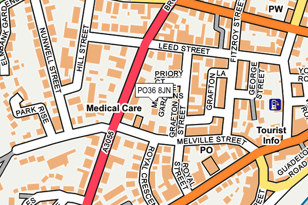 PO36 8JN map - OS OpenMap – Local (Ordnance Survey) PO36 8JN map - OS OpenMap – Local (Ordnance Survey)