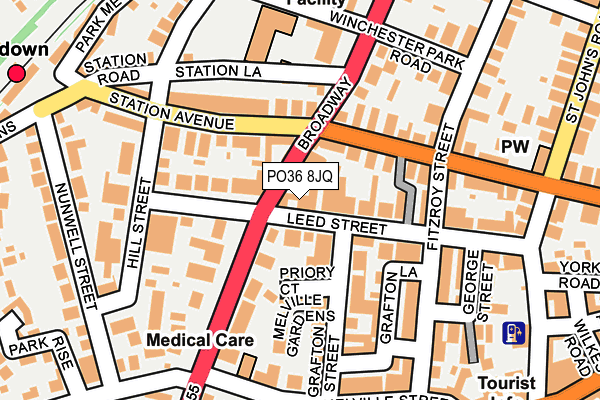 PO36 8JQ map - OS OpenMap – Local (Ordnance Survey) PO36 8JQ map - OS OpenMap – Local (Ordnance Survey)