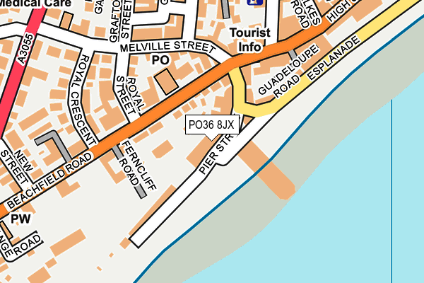 PO36 8JX map - OS OpenMap – Local (Ordnance Survey) PO36 8JX map - OS OpenMap – Local (Ordnance Survey)