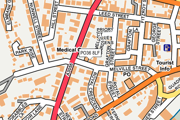 PO36 8LF map - OS OpenMap – Local (Ordnance Survey) PO36 8LF map - OS OpenMap – Local (Ordnance Survey)