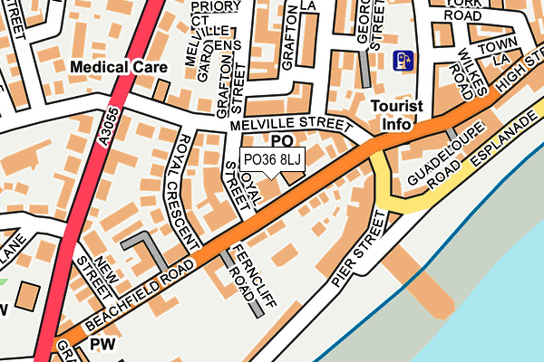 PO36 8LJ map - OS OpenMap – Local (Ordnance Survey) PO36 8LJ map - OS OpenMap – Local (Ordnance Survey)