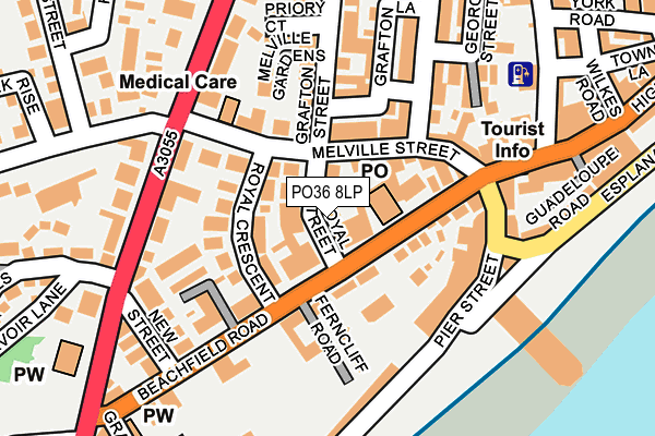 PO36 8LP map - OS OpenMap – Local (Ordnance Survey) PO36 8LP map - OS OpenMap – Local (Ordnance Survey)