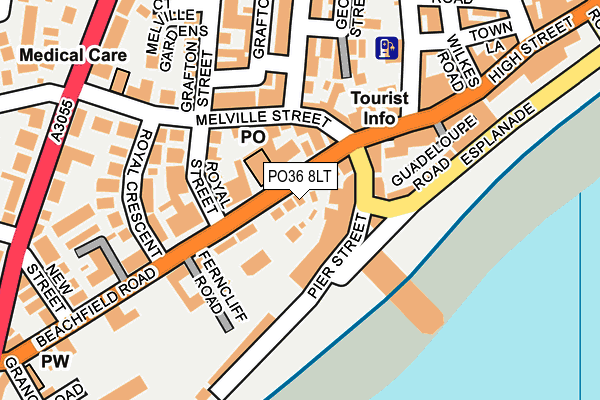 PO36 8LT map - OS OpenMap – Local (Ordnance Survey)