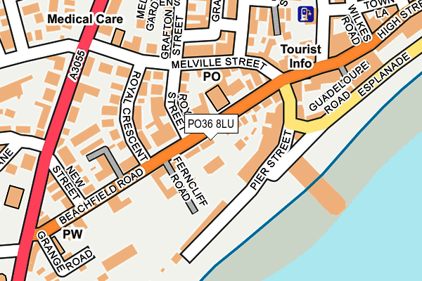PO36 8LU map - OS OpenMap – Local (Ordnance Survey) PO36 8LU map - OS OpenMap – Local (Ordnance Survey)