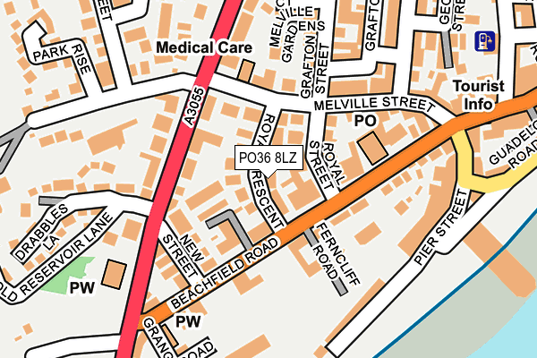 PO36 8LZ map - OS OpenMap – Local (Ordnance Survey) PO36 8LZ map - OS OpenMap – Local (Ordnance Survey)