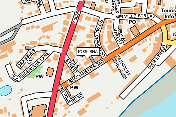PO36 8NA map - OS OpenMap – Local (Ordnance Survey) PO36 8NA map - OS OpenMap – Local (Ordnance Survey)