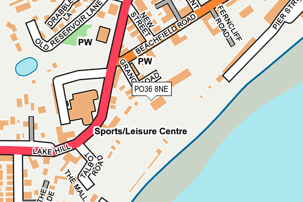 PO36 8NE map - OS OpenMap – Local (Ordnance Survey) PO36 8NE map - OS OpenMap – Local (Ordnance Survey)