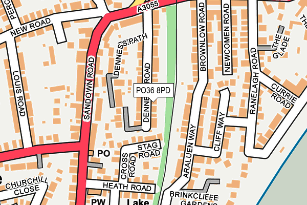 PO36 8PD map - OS OpenMap – Local (Ordnance Survey) PO36 8PD map - OS OpenMap – Local (Ordnance Survey)