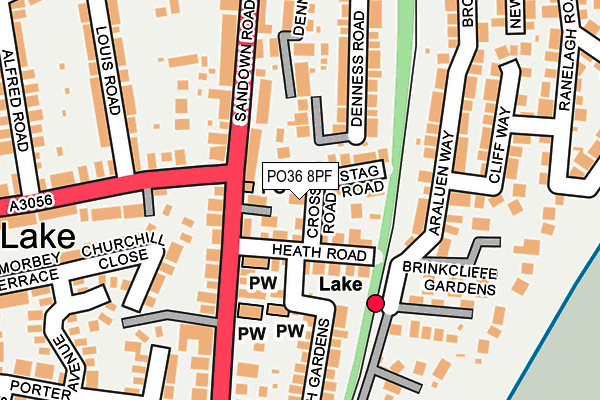 PO36 8PF map - OS OpenMap – Local (Ordnance Survey) PO36 8PF map - OS OpenMap – Local (Ordnance Survey)