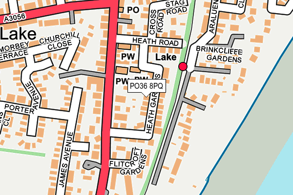 PO36 8PQ map - OS OpenMap – Local (Ordnance Survey) PO36 8PQ map - OS OpenMap – Local (Ordnance Survey)