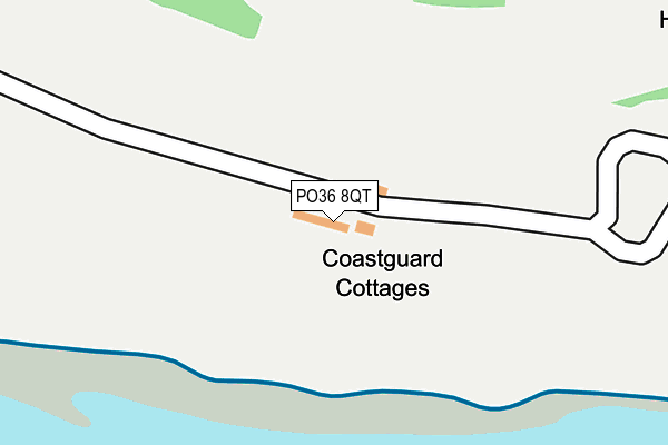 PO36 8QT map - OS OpenMap – Local (Ordnance Survey) PO36 8QT map - OS OpenMap – Local (Ordnance Survey)