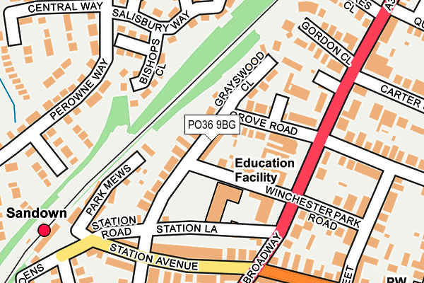PO36 9BG map - OS OpenMap – Local (Ordnance Survey) PO36 9BG map - OS OpenMap – Local (Ordnance Survey)