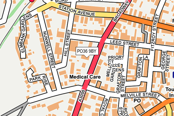 PO36 9BY map - OS OpenMap – Local (Ordnance Survey) PO36 9BY map - OS OpenMap – Local (Ordnance Survey)