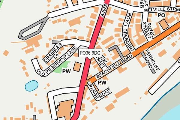PO36 9DG map - OS OpenMap – Local (Ordnance Survey) PO36 9DG map - OS OpenMap – Local (Ordnance Survey)