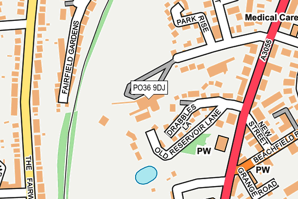 PO36 9DJ map - OS OpenMap – Local (Ordnance Survey) PO36 9DJ map - OS OpenMap – Local (Ordnance Survey)